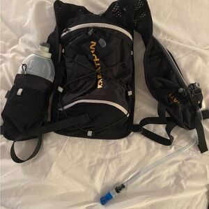 Nathan Black Hydration Backpack with Bottle